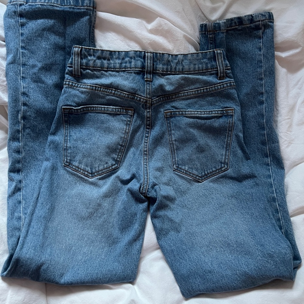 Blue Straight High Rise Jeans - Picture 3 of 8